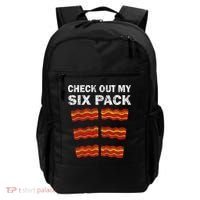Funny Bacon BBQ Dad Grill CHECK OUT MY SIX PACK Backpack thumb 0