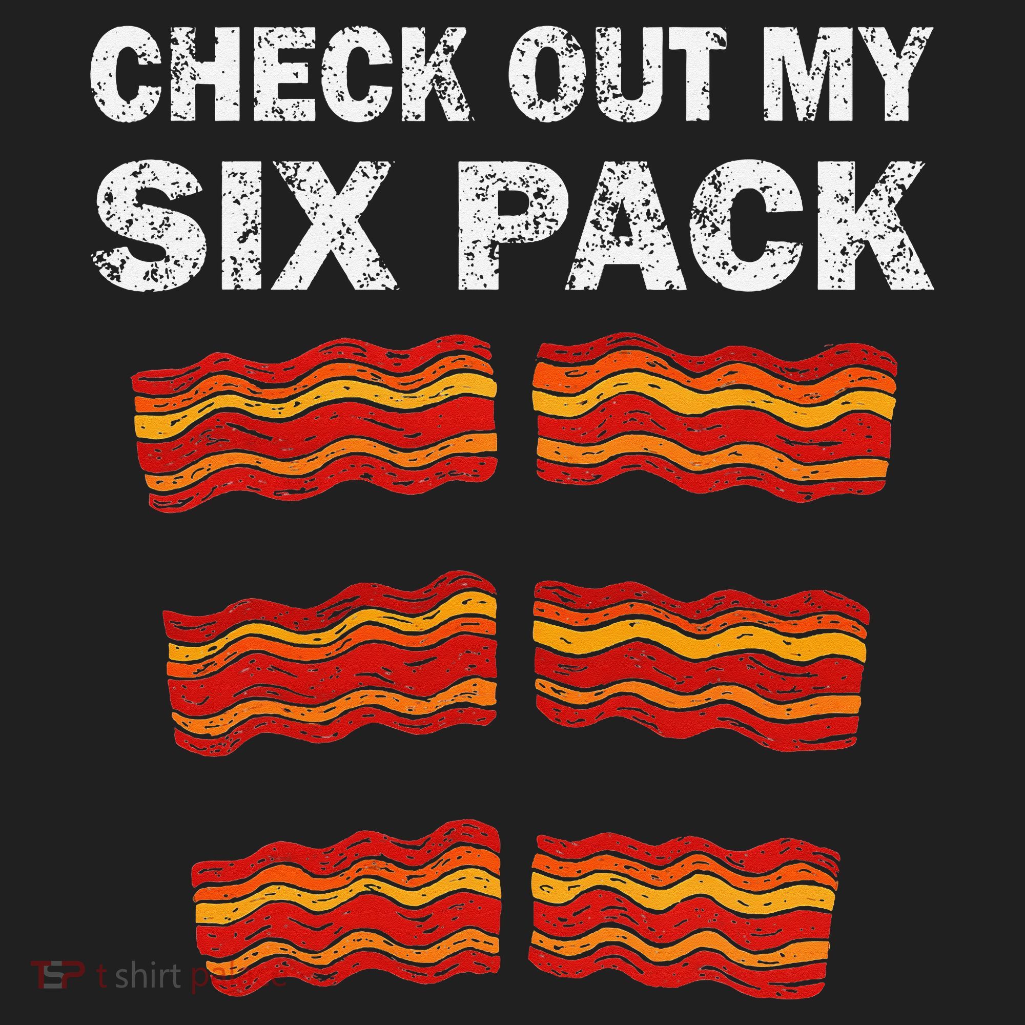 Funny Bacon BBQ Dad Grill CHECK OUT MY SIX PACK Hat