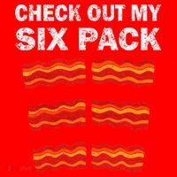 Funny Bacon BBQ Dad Grill CHECK OUT MY SIX PACK Santa Hat thumb 1