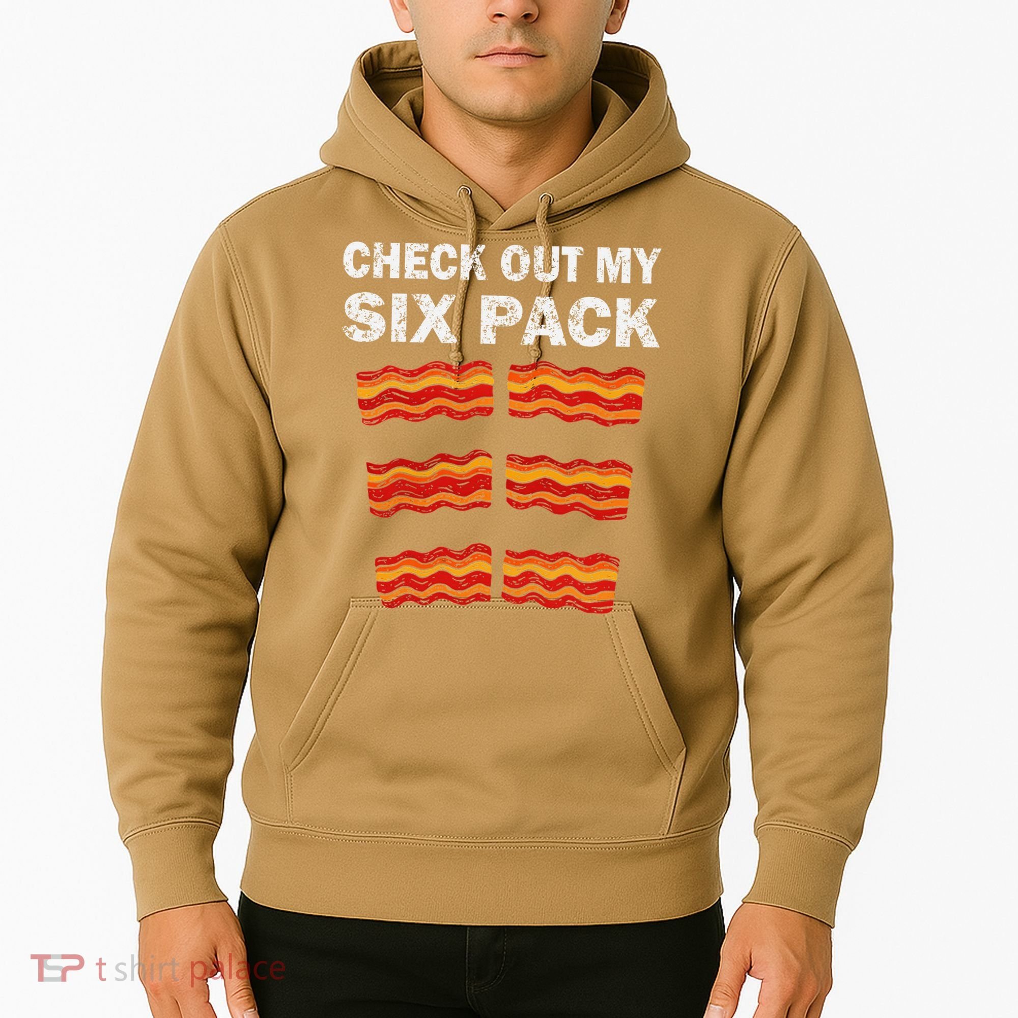 Funny Bacon BBQ Dad Grill CHECK OUT MY SIX PACK Hoodie
