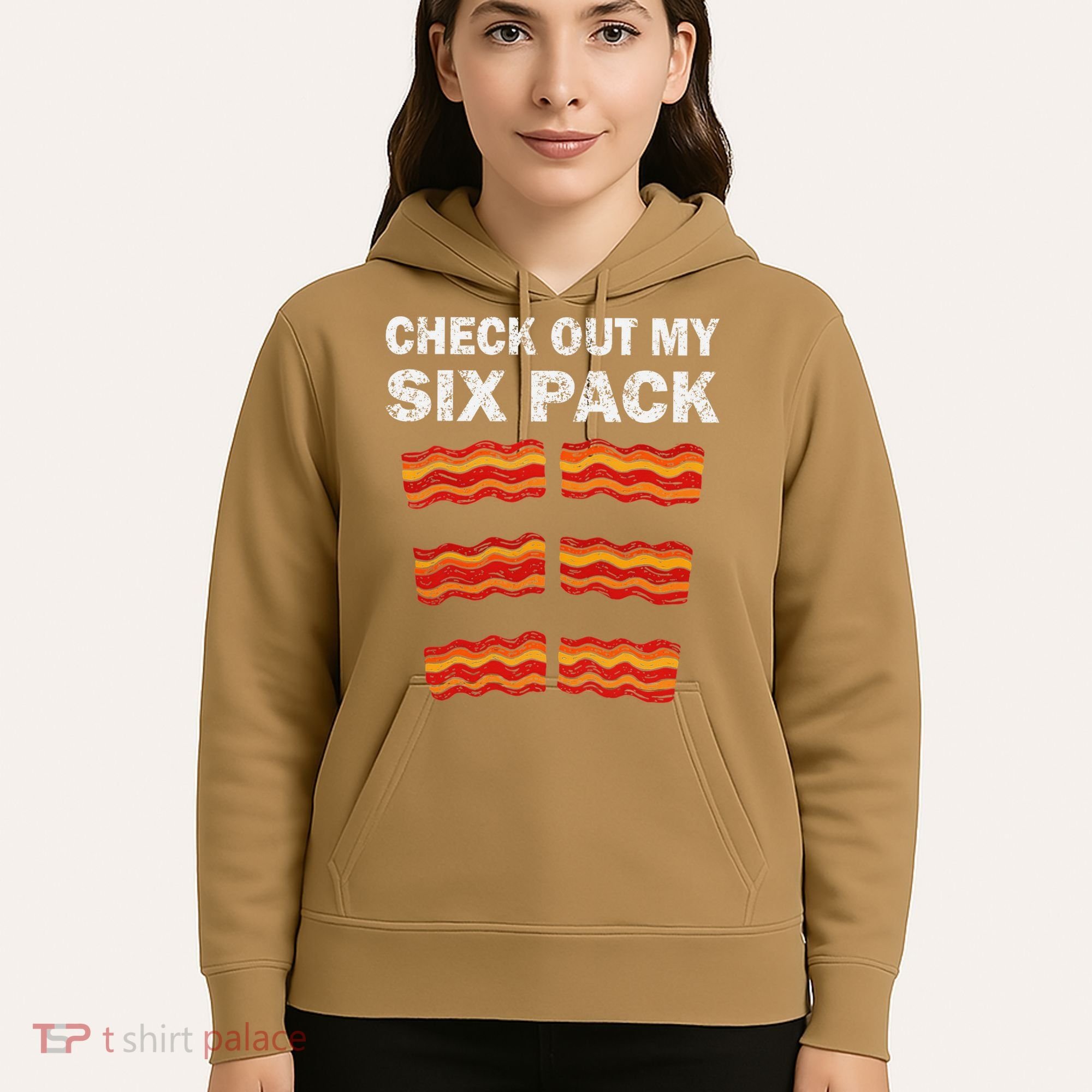Funny Bacon BBQ Dad Grill CHECK OUT MY SIX PACK Hoodie