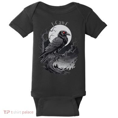 F-Caw-F Black Bird  Baby Bodysuit