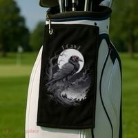 F-Caw-F Black Bird  Golf Towel thumb 2