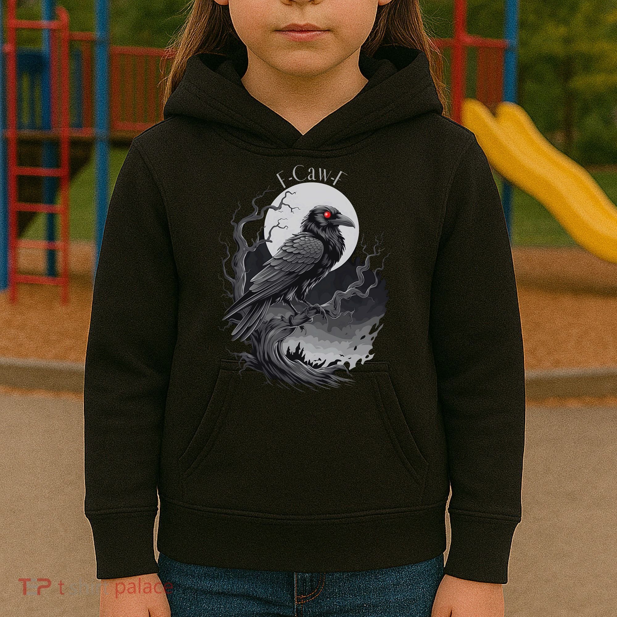 F-Caw-F Black Bird  Kids Hoodie