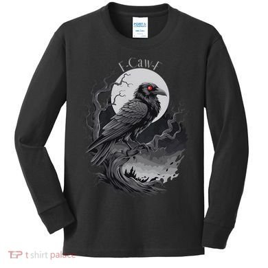 F-Caw-F Black Bird  Kids Long Sleeve Shirt
