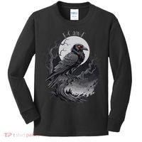F-Caw-F Black Bird  Kids Long Sleeve Shirt thumb 0