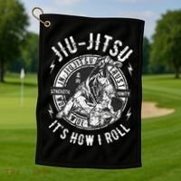 Funny Bjj Brazilian Jiu Jitsu Golf Towel thumb 1