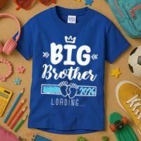 Funny Big Brother 2026 Loading Kids T-Shirt thumb 3