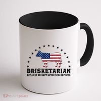 Funny Brisketarian Because Brisket Never Disappoints Coffee Mug thumb 1