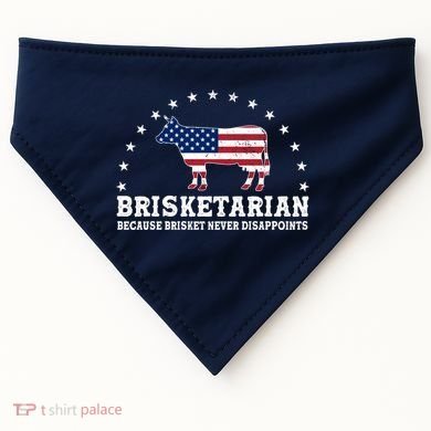 Funny Brisketarian Because Brisket Never Disappoints USA-Made Doggie Bandana