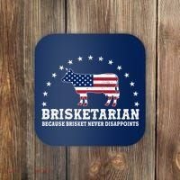 Funny Brisketarian Because Brisket Never Disappoints Coaster thumb 0