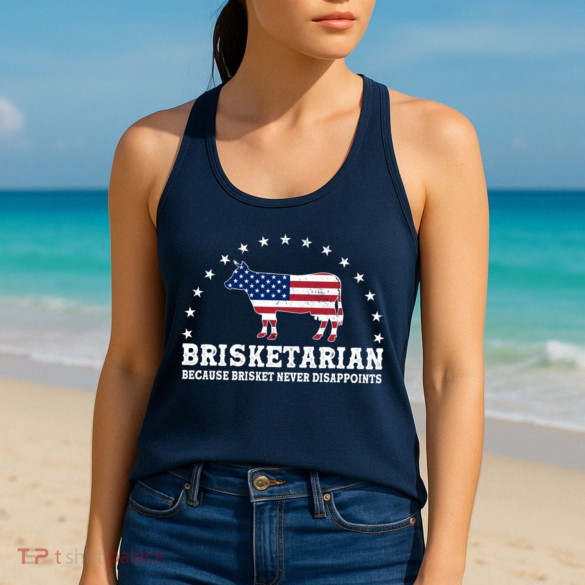 Funny Brisketarian Because Brisket Never Disappoints Women's Tank Top