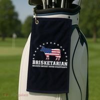 Funny Brisketarian Because Brisket Never Disappoints Golf Towel thumb 2