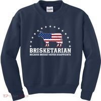 Funny Brisketarian Because Brisket Never Disappoints Kids Sweatshirt thumb 0
