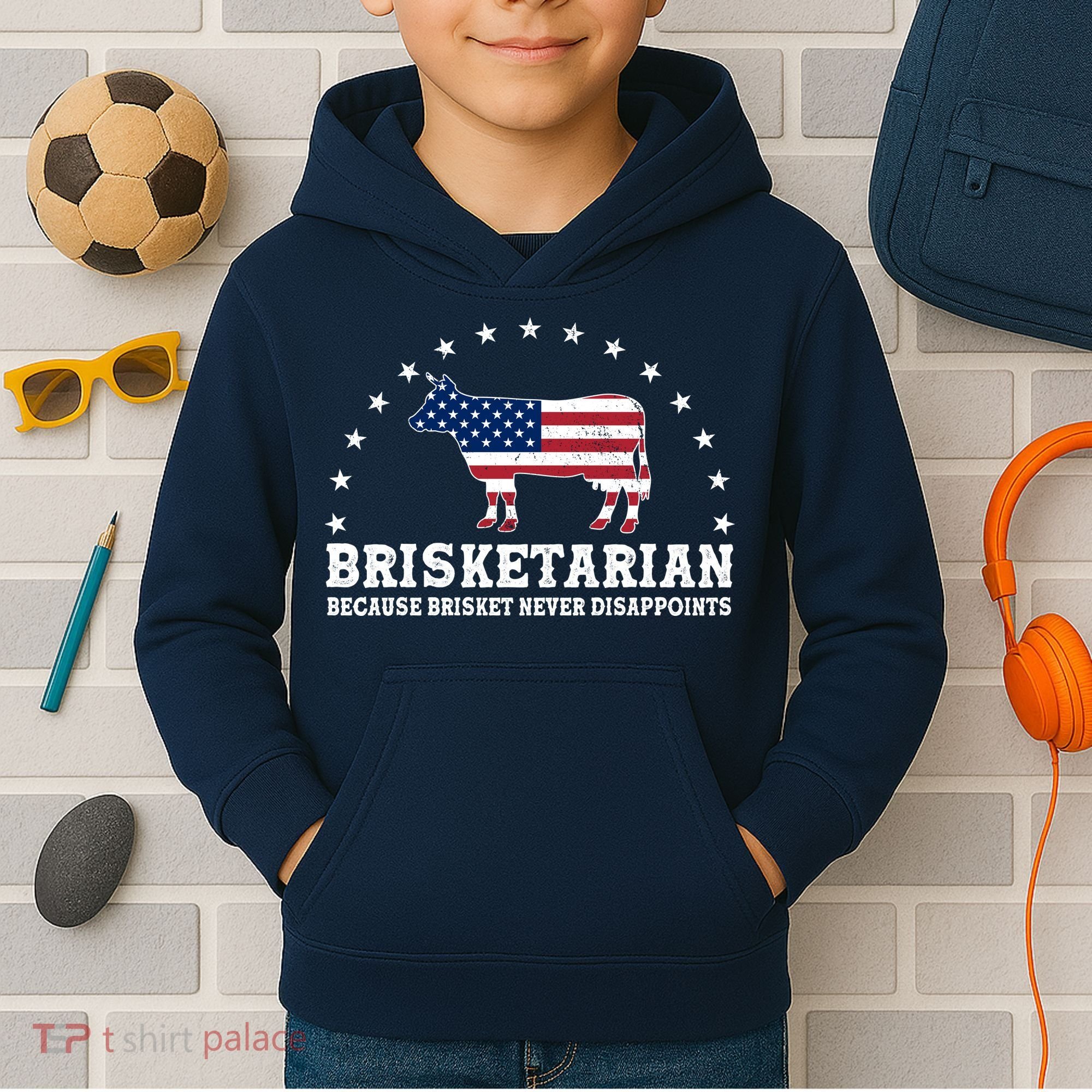 Funny Brisketarian Because Brisket Never Disappoints Kids Hoodie