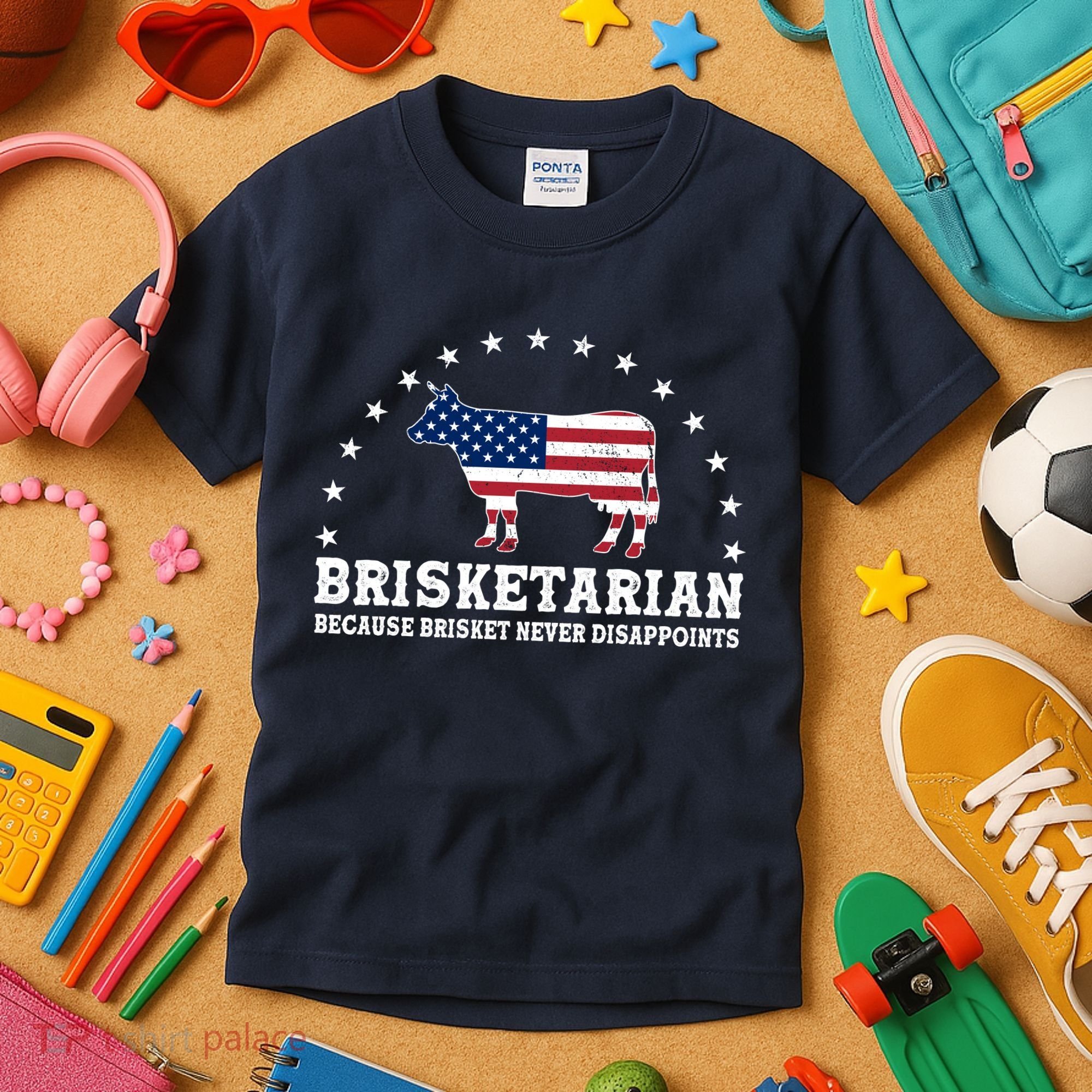 Funny Brisketarian Because Brisket Never Disappoints Kids T-Shirt