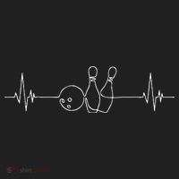 Funny Bowling  Bowler Heartbeat Tee Tenpin Bowling Tumbler thumb 3