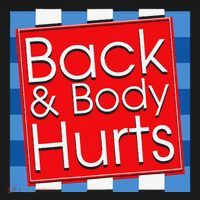 Funny Back Body Hurts Quote Workout Gym Girl Coaster thumb 2