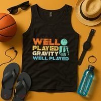 Funny Broken Bone Shoulder Elbow Well Played Gravity Tank Top thumb 4