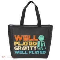 Funny Broken Bone Shoulder Elbow Well Played Gravity Tote Bag thumb 0