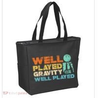 Funny Broken Bone Shoulder Elbow Well Played Gravity Tote Bag thumb 2