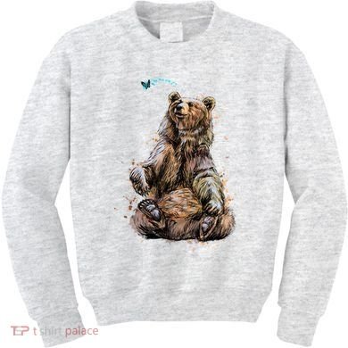 Friendly Brown Bear Sitting And Waving A Paw Kids Sweatshirt