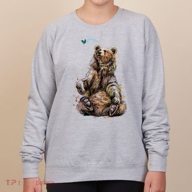 Friendly Brown Bear Sitting And Waving A Paw Women's Sweatshirt