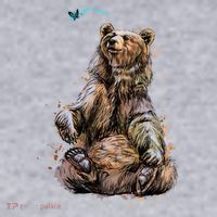 Friendly Brown Bear Sitting And Waving A Paw Women's Sweatshirt thumb 2