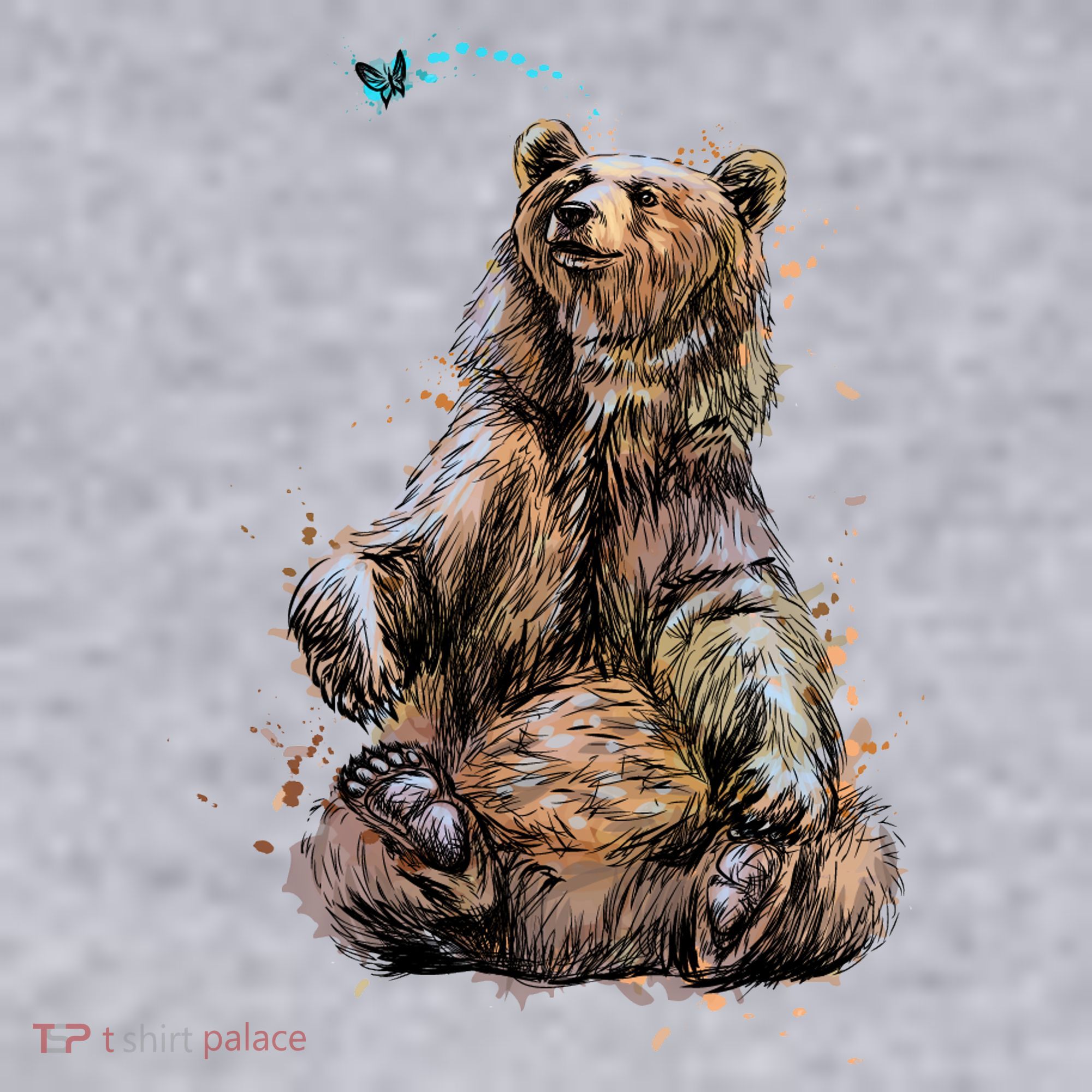 Friendly Brown Bear Sitting And Waving A Paw Women's Sweatshirt