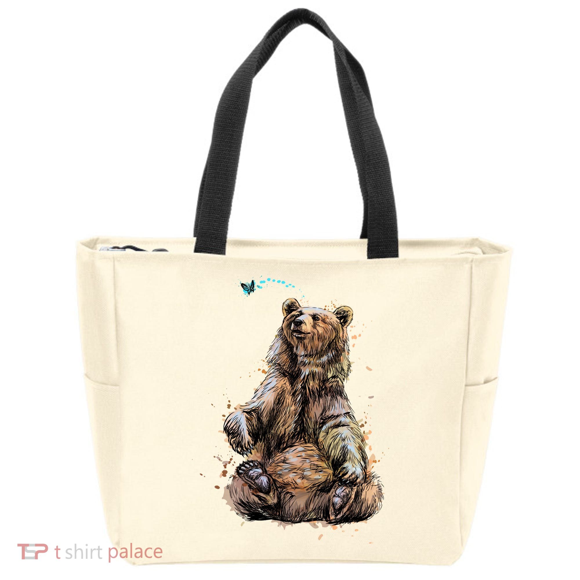 Friendly Brown Bear Sitting And Waving A Paw Tote Bag