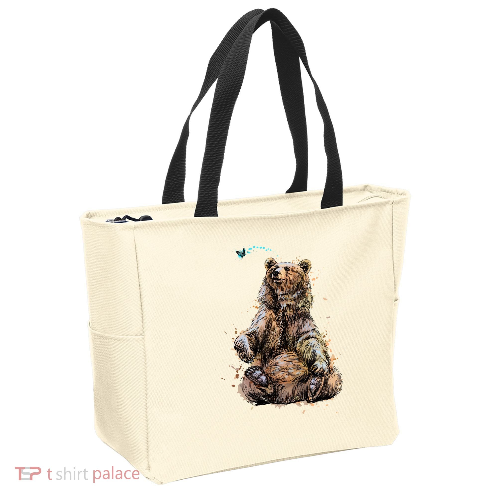 Friendly Brown Bear Sitting And Waving A Paw Tote Bag