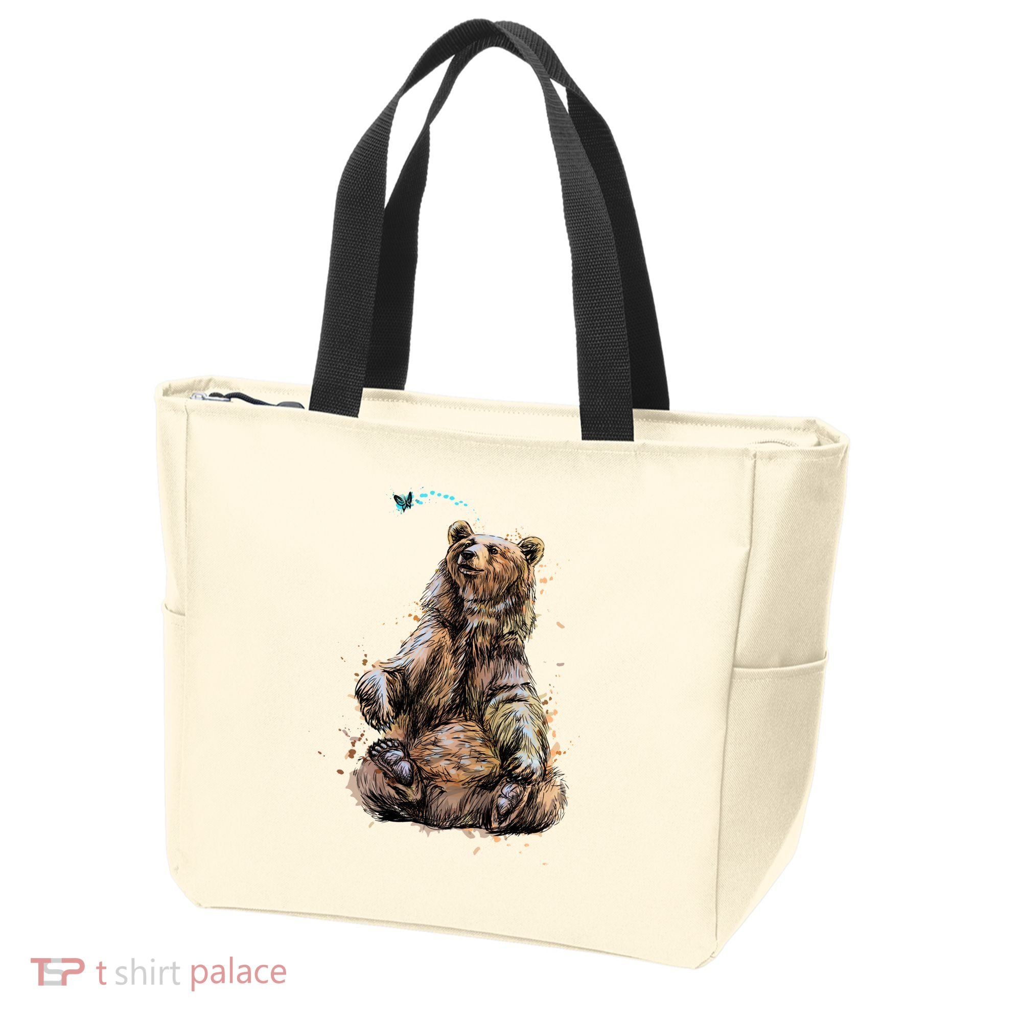 Friendly Brown Bear Sitting And Waving A Paw Tote Bag