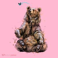 Friendly Brown Bear Sitting And Waving A Paw Coaster thumb 2