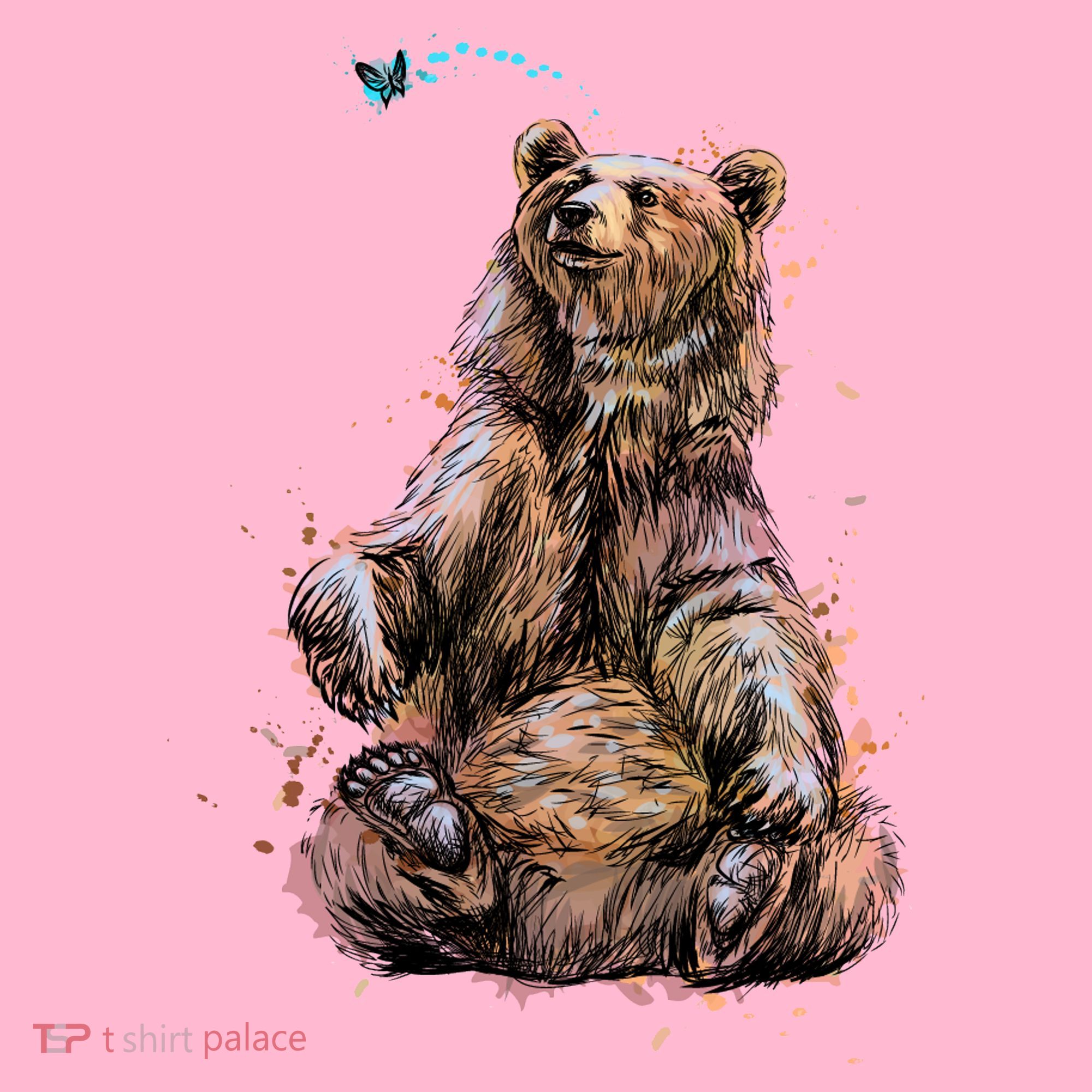 Friendly Brown Bear Sitting And Waving A Paw Coaster