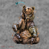 Friendly Brown Bear Sitting And Waving A Paw Toddler Hoodie thumb 2