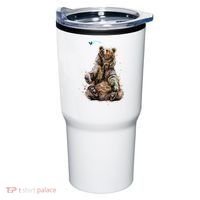 Friendly Brown Bear Sitting And Waving A Paw Tumbler thumb 0