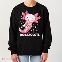 Funny Bobaxolotl Boba Tea Bubble Milk Kawaii Axolotl Anime Women's Sweatshirt thumb 0