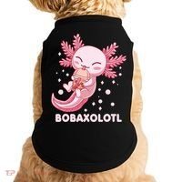 Funny Bobaxolotl Boba Tea Bubble Milk Kawaii Axolotl Anime Doggie Tank thumb 0