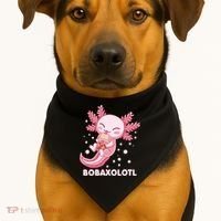 Funny Bobaxolotl Boba Tea Bubble Milk Kawaii Axolotl Anime USA-Made Doggie Bandana thumb 1