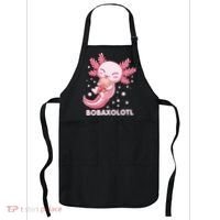 Funny Bobaxolotl Boba Tea Bubble Milk Kawaii Axolotl Anime Apron thumb 0