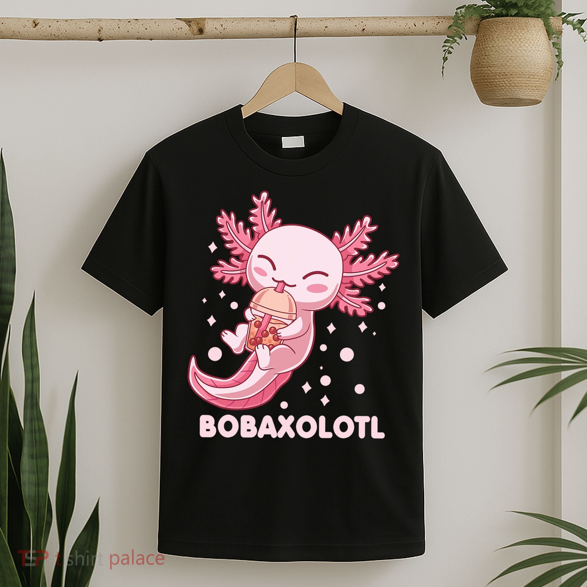 Funny Bobaxolotl Boba Tea Bubble Milk Kawaii Axolotl Anime T-Shirt