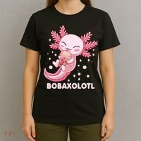 Funny Bobaxolotl Boba Tea Bubble Milk Kawaii Axolotl Anime T-Shirt thumb 4