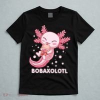Funny Bobaxolotl Boba Tea Bubble Milk Kawaii Axolotl Anime T-Shirt thumb 5