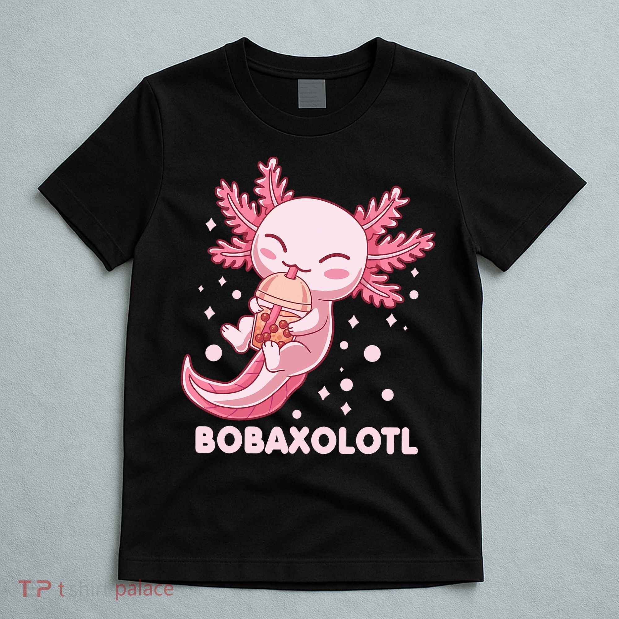 Funny Bobaxolotl Boba Tea Bubble Milk Kawaii Axolotl Anime T-Shirt