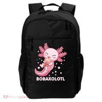 Funny Bobaxolotl Boba Tea Bubble Milk Kawaii Axolotl Anime Backpack thumb 0