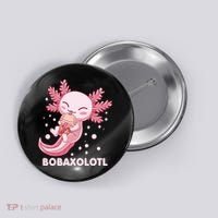 Funny Bobaxolotl Boba Tea Bubble Milk Kawaii Axolotl Anime Button thumb 0