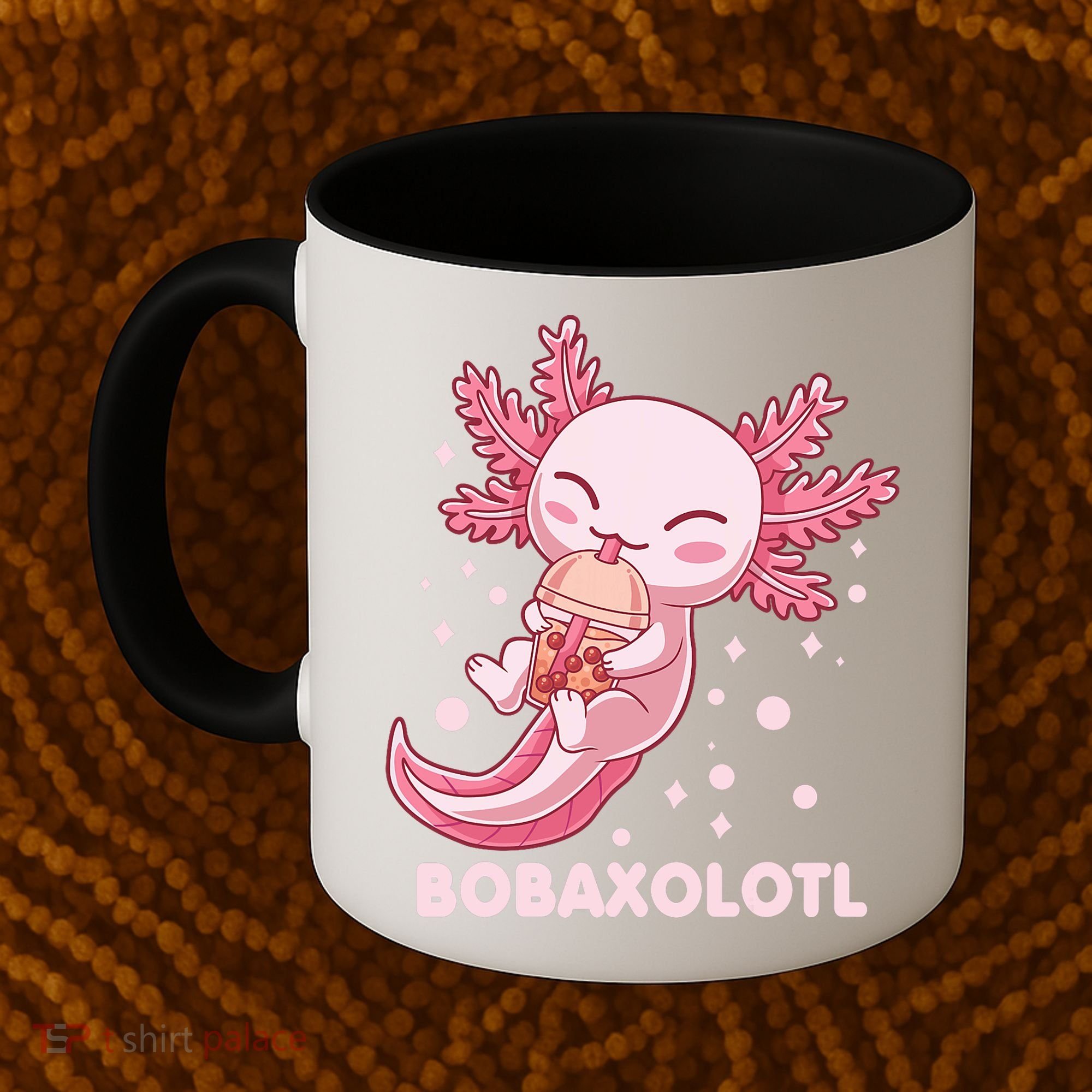 Funny Bobaxolotl Boba Tea Bubble Milk Kawaii Axolotl Anime Coffee Mug