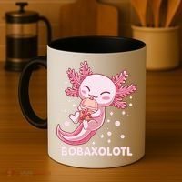 Funny Bobaxolotl Boba Tea Bubble Milk Kawaii Axolotl Anime Coffee Mug thumb 4