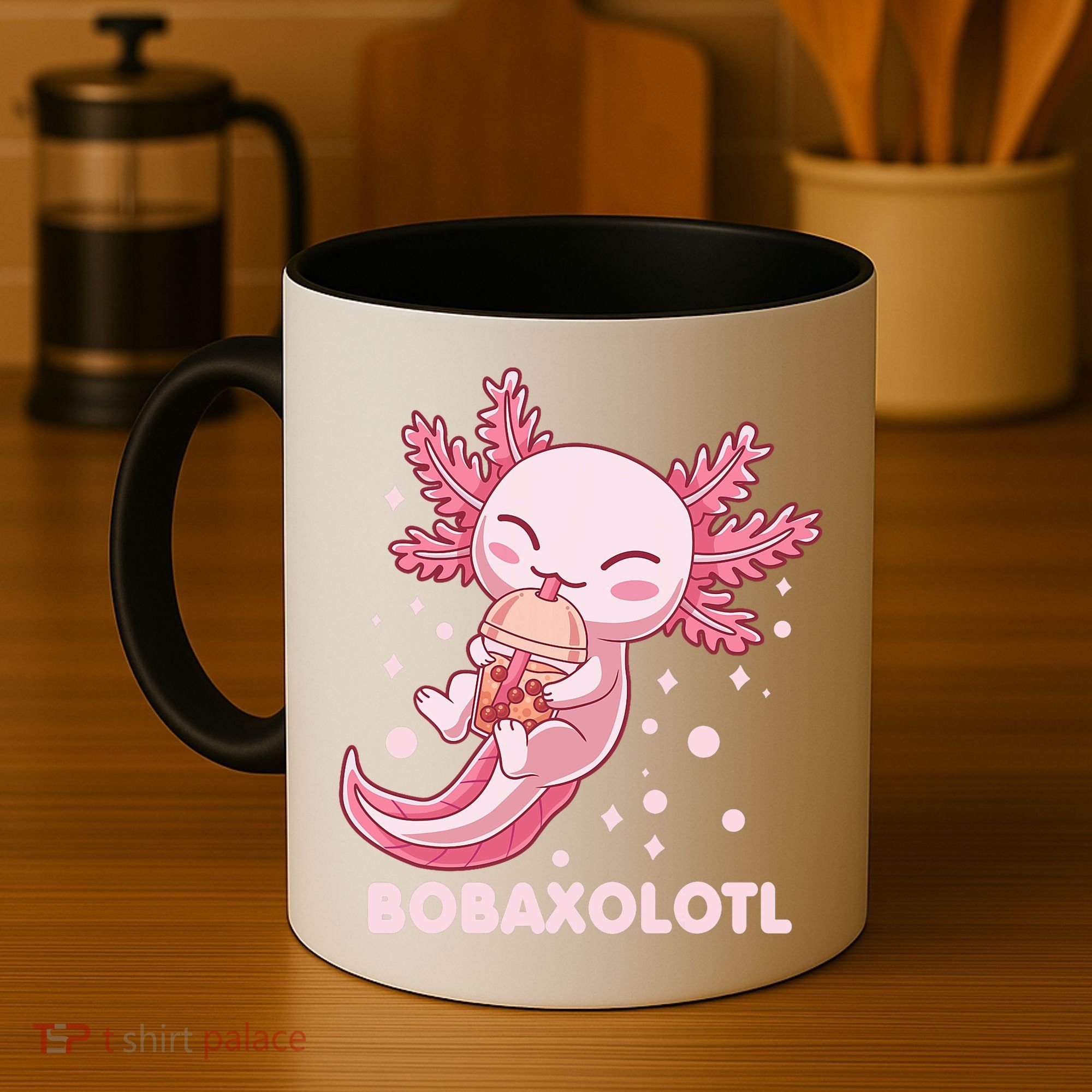 Funny Bobaxolotl Boba Tea Bubble Milk Kawaii Axolotl Anime Coffee Mug