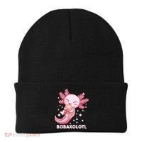 Funny Bobaxolotl Boba Tea Bubble Milk Kawaii Axolotl Anime Beanie thumb 0